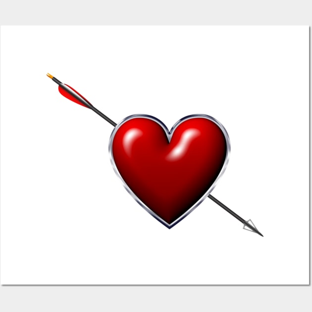 Arrow Shot Through The Heart Wall Art by DrewskiDesignz